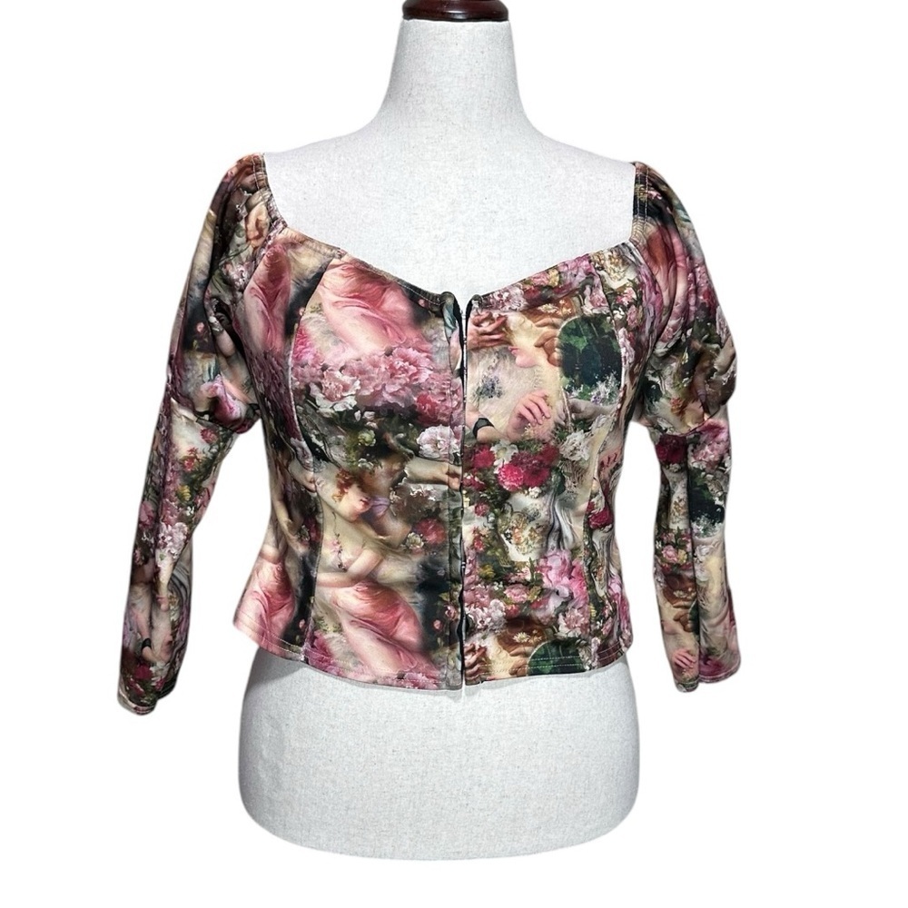 Pretty Little Thing Romantic Crop Top Size 16